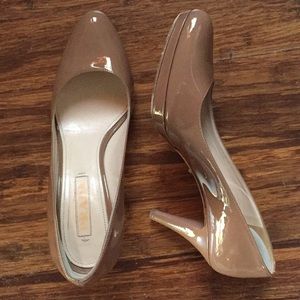 HARD TO FIND 2 inch nude Prada platform pumps 38
